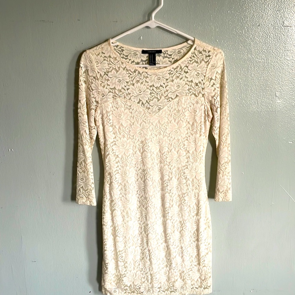 Cream lace dress
